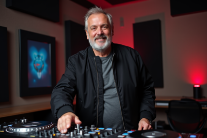 DJ français en studio avec console et équipement moderne