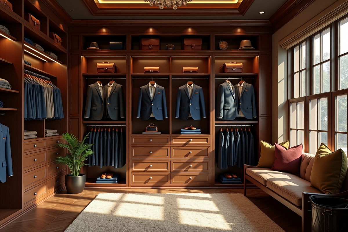 Dressing Ralph Lauren avec vêtements et accessoires élégants