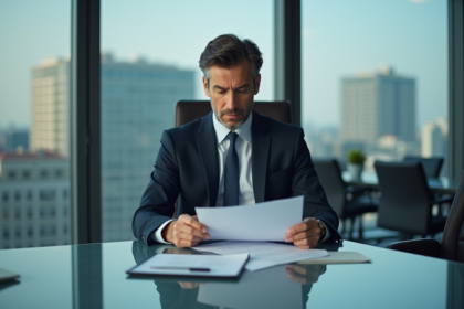 Homme d'affaires confiant dans un bureau moderne